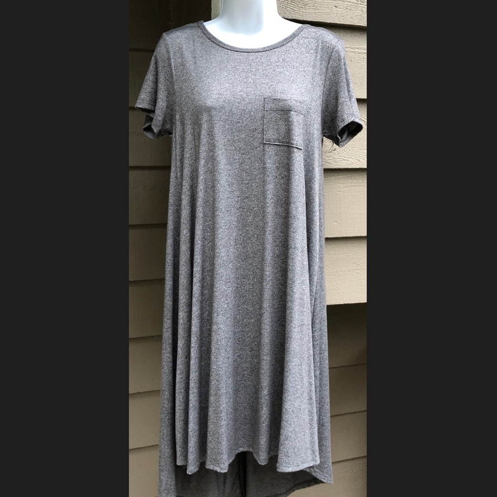Lularoe Carly Dress size XXS NWOT Charcoal Gray